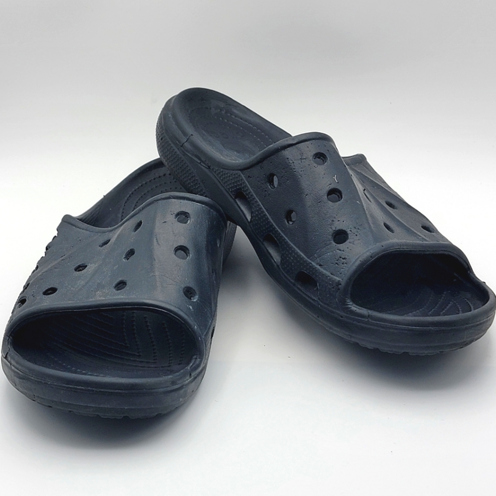 CROCS BAYA BLACK‎ SLIP ON SANDALS MENS Size 12